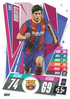 Sergi Roberto FC Barcelona 2020/21 Topps Match Attax CL #BAR10